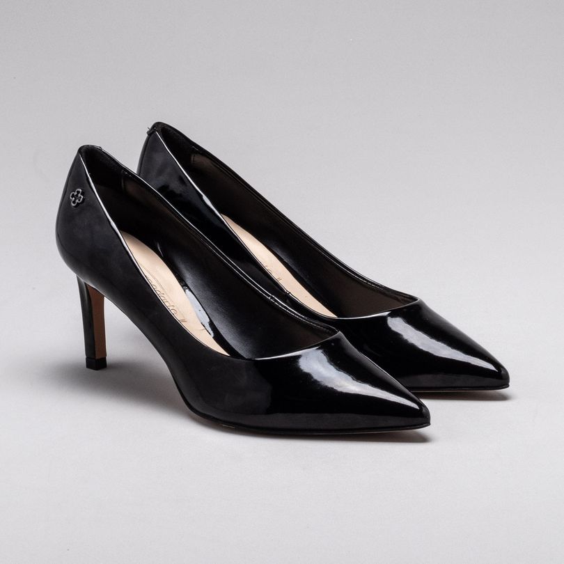 scarpin mixage verniz preto