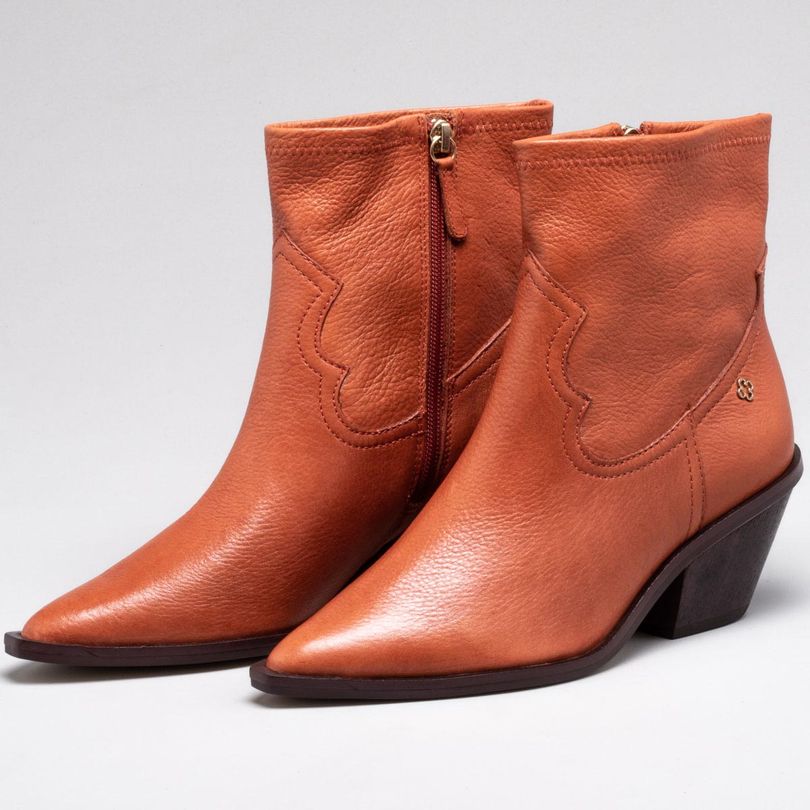 preston platform ankle boots cognac