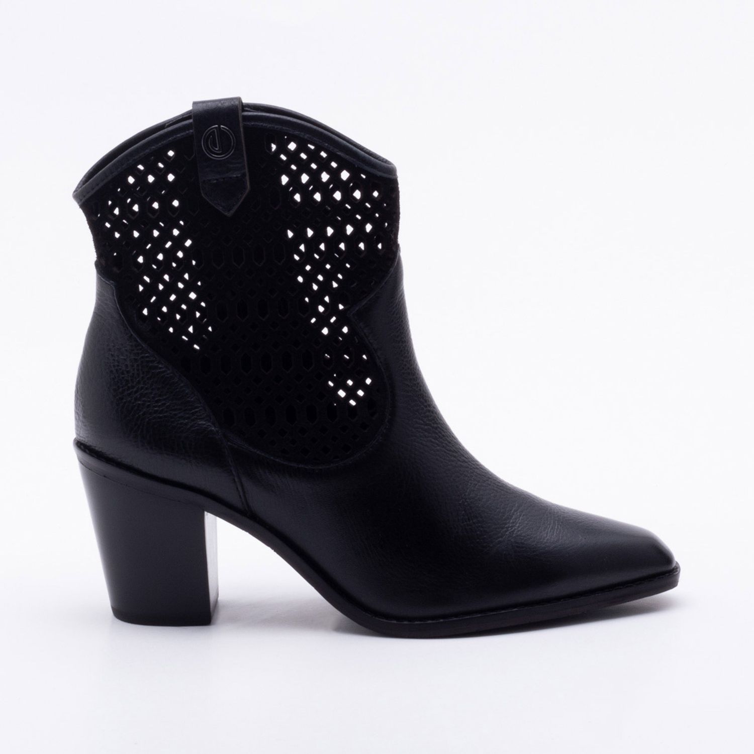 ankle boot couro preta