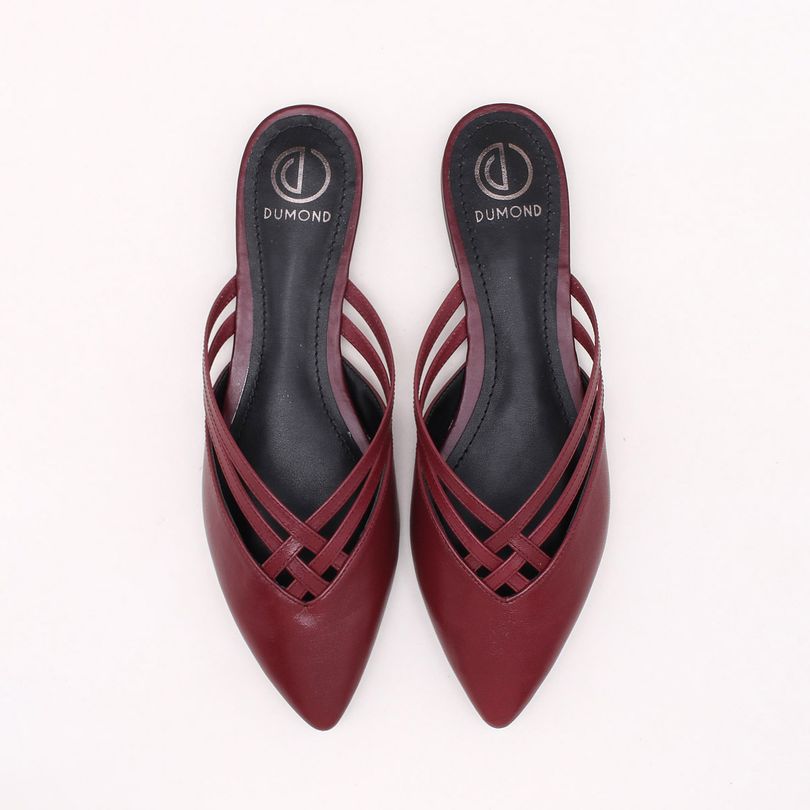 mule couro dumond