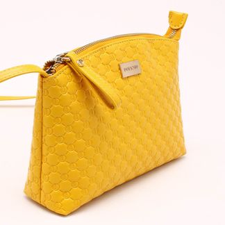 Visão Lateral Direita Bolsa Shoulder Bag Amarelo Girassol