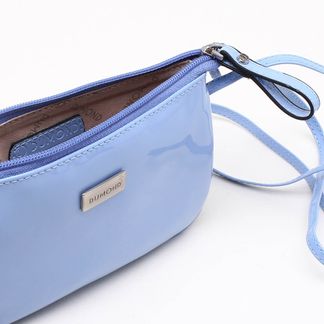 Visão Interna da Bolsa Shoulder Bag Verniz Azul Pacífico Azul Pacífico