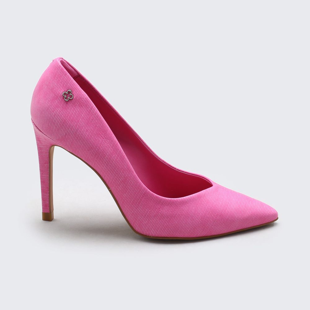 Scarpin Couro Rosa Malva Rosa Malva - Capodarte