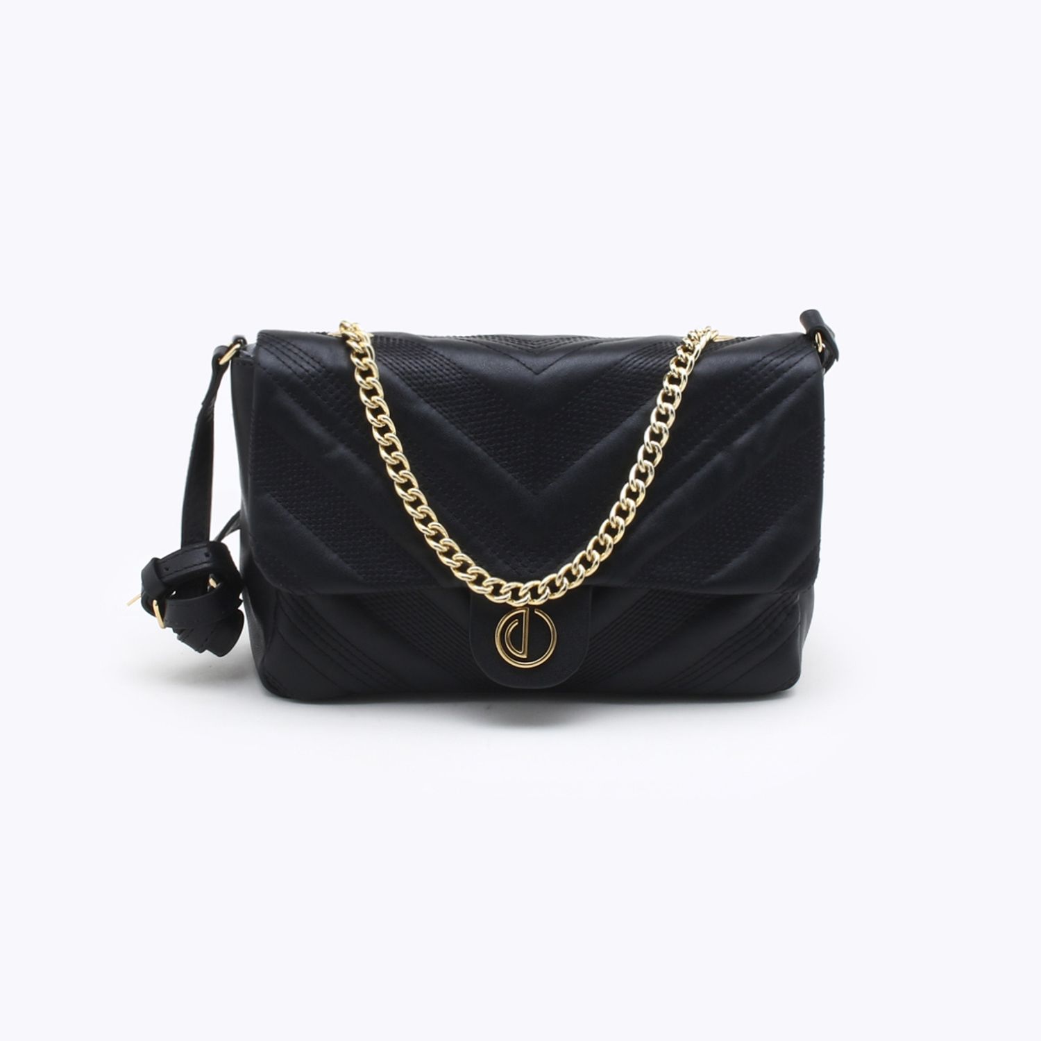 shoulder bolsa with gold chain