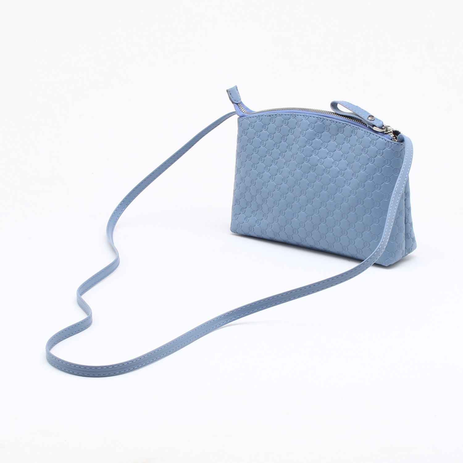 pale blue shoulder bolsa