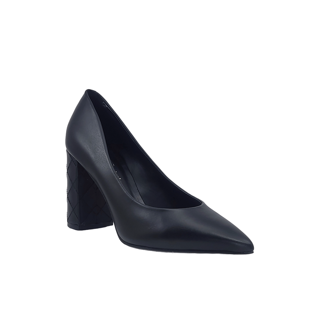 Scarpin couro online salto grosso